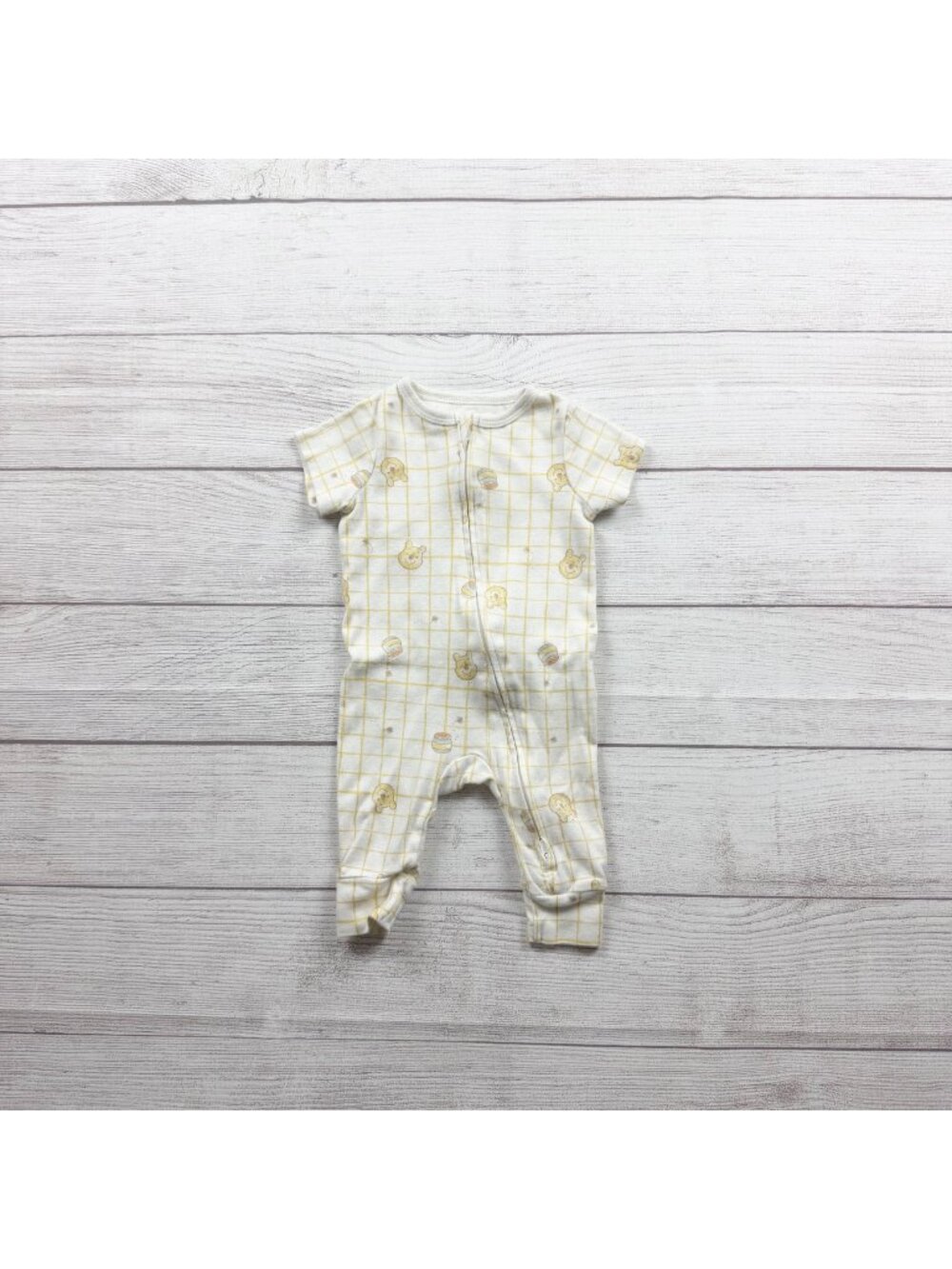 Disney Cloud Island Baby Yellow Winnie the Pooh Sleep Play Pajamas 0-3 Months